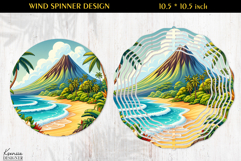 Ocean Paradise Wind Spinner Sublimation Design Product Image 1