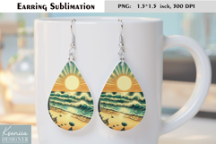 Cute Summer Vibes Earrings | Sunset Teardrop Earring Design Product Image 1