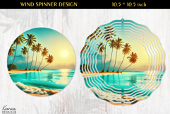 Ocean Paradise Wind Spinner Sublimation Design Product Image 1