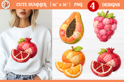 Cute Patchwork Fruit Sublimation Product Image 1