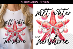Salt Water and Sunshine|Coquette Pearl Bow|Summer T-shirt Product Image 1
