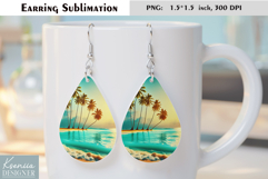Cute Summer Vibes Earrings | Sunset Teardrop Earring Design Product Image 1