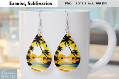 Cute Summer Vibes Earrings | Sunset Teardrop Earring Design Product Image 1