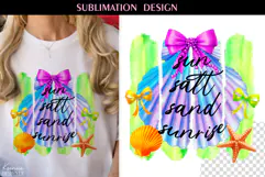 Sun Salt Sand Sunrise |Brush Strokes |Summer T-shirt Product Image 2
