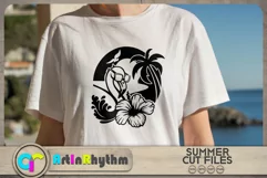 Summer flamingo in the beach SVG Product Image 2