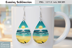 Cute Summer Vibes Earrings | Sunset Teardrop Earring Design Product Image 1