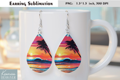 Cute Summer Vibes Earrings | Sunset Teardrop Earring Design Product Image 1
