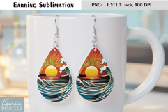 Cute Summer Vibes Earrings | Sunset Teardrop Earring Design Product Image 1