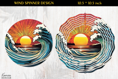 Ocean Paradise Wind Spinner Sublimation Design Product Image 1