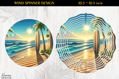 Ocean Paradise Wind Spinner Sublimation Design Product Image 1