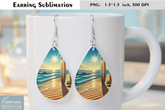Cute Summer Vibes Earrings | Sunset Teardrop Earring Design Product Image 1
