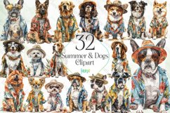 Summer Aand Dogs Sublimation Product Image 1