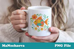 Tropical Fish Clipart | Floral Ocean Animal PNG Design Product Image 3