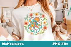 Tropical Octopus Sublimation | Floral Sea Animal DTF Design Product Image 2