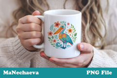 Tropical Pelican Sublimation | Floral Beach Bird DTF Design Product Image 3