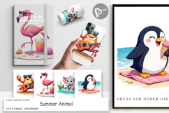Digital Paper Summer Animals Product Image 1