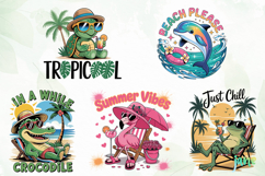 Summer Animal Bundle Clipart Product Image 8