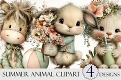 Summer Animal Clipart Bundle Product Image 1