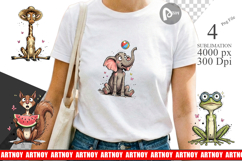 Summer Animal Sketch Party Sublimation Product Image 1