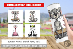 Summer Animal Sketch Party Tumbler Product Image 1