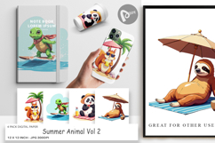 Digital Paper Summer Animals Product Image 1