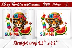 Summer Animals tumbler | Animals with glitter Product Image 1