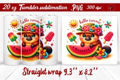 Summer Animals tumbler | Animals with glitter Product Image 1