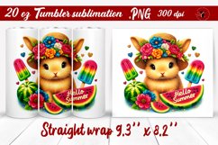 Summer Animals tumbler | Animals with glitter Product Image 1