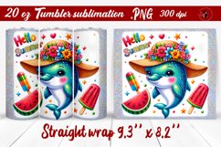 Summer Animals tumbler | Animals with glitter Product Image 1