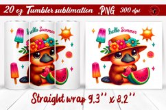 Summer Animals tumbler | Animals with glitter Product Image 1