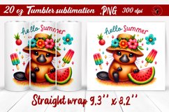 Summer Animals tumbler | Animals with glitter Product Image 1