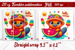 Summer Animals tumbler | Animals with glitter Product Image 1