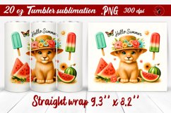 Summer Animals tumbler | Animals with glitter Product Image 1