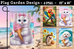 Summer Animals Flag Garden PNG Product Image 1