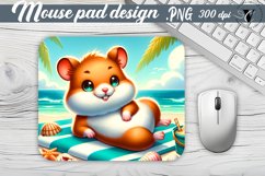 Mouse Pad | Beach mouse pud | Summer animals Product Image 1