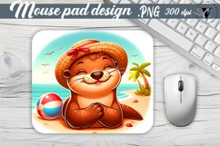 Mouse Pad | Beach mouse pud | Summer animals Product Image 1