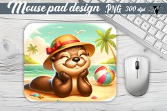 Mouse Pad | Beach mouse pud | Summer animals Product Image 1