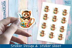 Stickers with cute animals. Children&#039;s stickers. Product Image 1