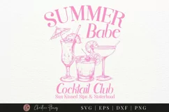 Summer Babe Cocktail Club SVG | Summer Cocktail PNG Product Image 1