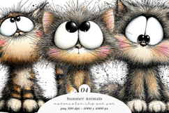 Summer Baby Cats Clipart Product Image 1