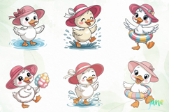 Summer Baby Duck Watercolor Clipart Product Image 6