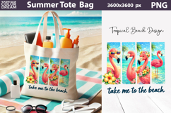 Summer Brush Stroke Sublimation | Tropical Beach Tote Bag Product Image 1