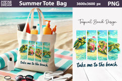 Summer Brush Stroke Sublimation | Tropical Beach Tote Bag Product Image 5