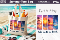 Summer Brush Stroke Sublimation | Tropical Beach Tote Bag Product Image 1