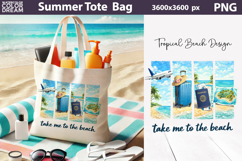 Summer Brush Stroke Sublimation | Tropical Beach Tote Bag Product Image 10