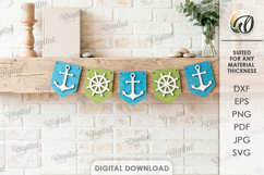 Summer Banners Bundle Laser Cut. Summer Garland SVG Product Image 13