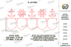 3D Summer Banner Laser Cut. Summer Garland SVG Product Image 2