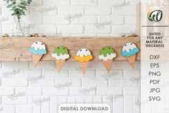 3D Summer Banner Laser Cut. Summer Garland SVG Product Image 1