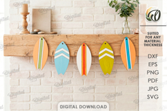 3D Summer Banner Laser Cut. Summer Garland SVG Product Image 1