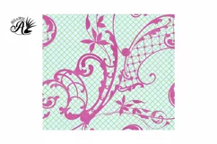 Seamless Summer Baroque Skinny Tumblers Sublimation Wraps Product Image 3